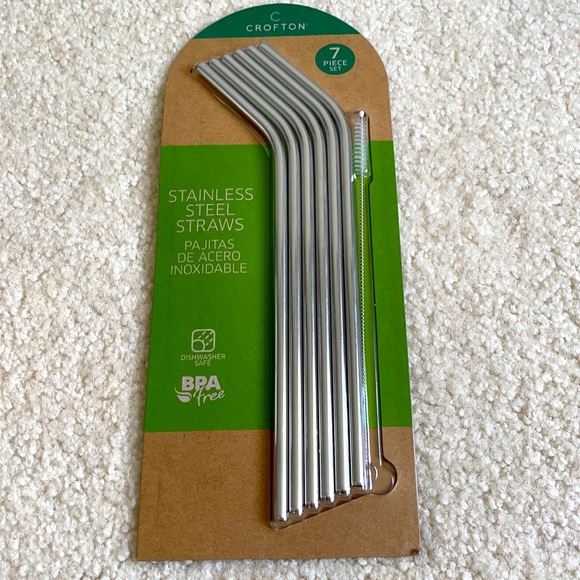 Stainless Steel Straw Set- New in Package! - Picture 1 of 7